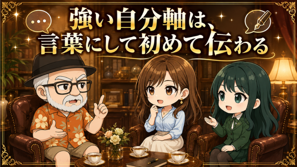 強い自分軸は、言葉にして初めて伝わる