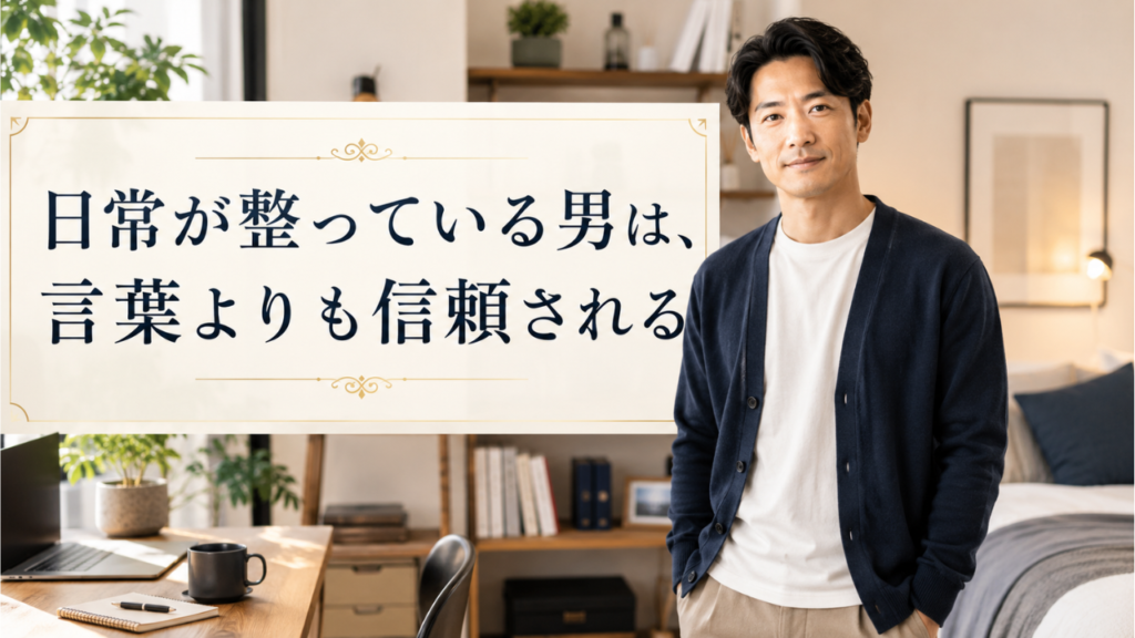 日常が整っている男は、言葉よりも信頼される