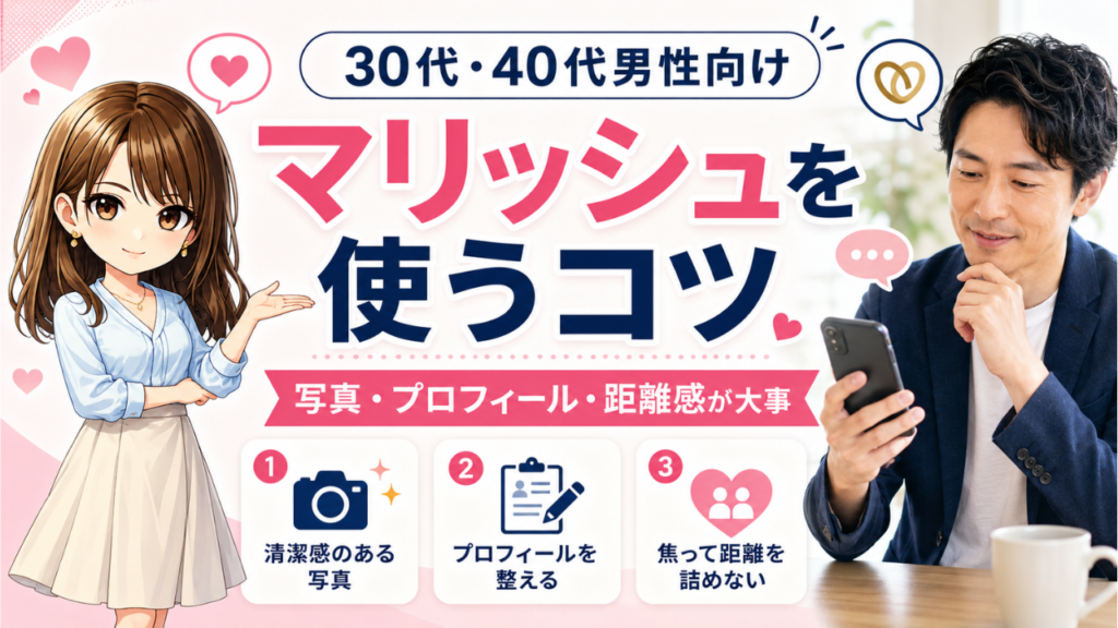 30代・40代男性がマリッシュを使うときのコツ