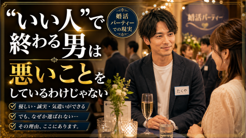 いい人で終わる男は、悪いことをしているわけじゃない