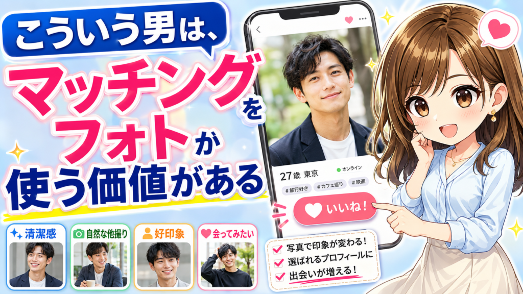マッチングフォトを使う価値がある男