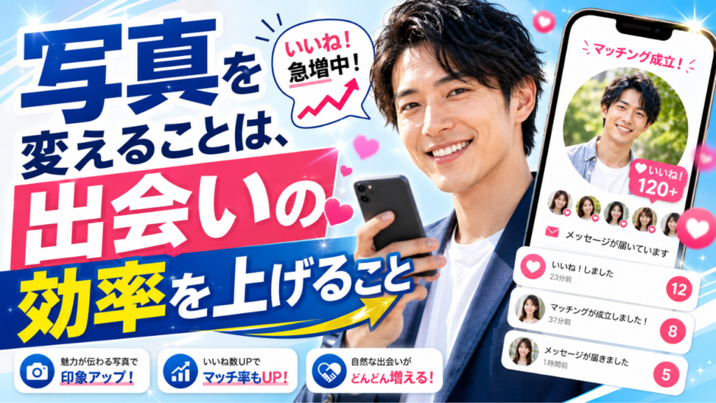 写真を変えることは、出会いの効率を上げること