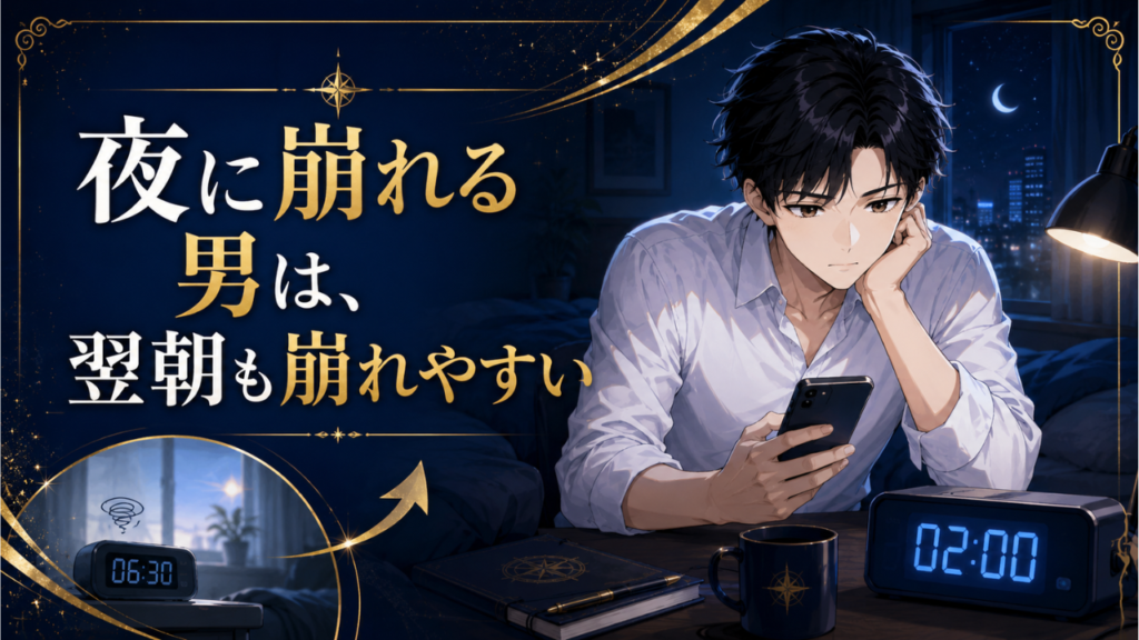 夜に崩れる男は、翌朝も崩れやすい