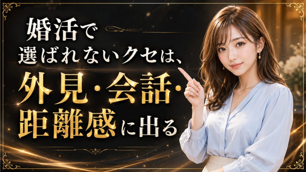 婚活で選ばれないクセは、外見・会話・距離感に出る
