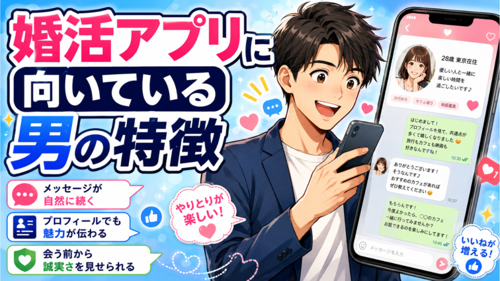婚活アプリ向いている男
