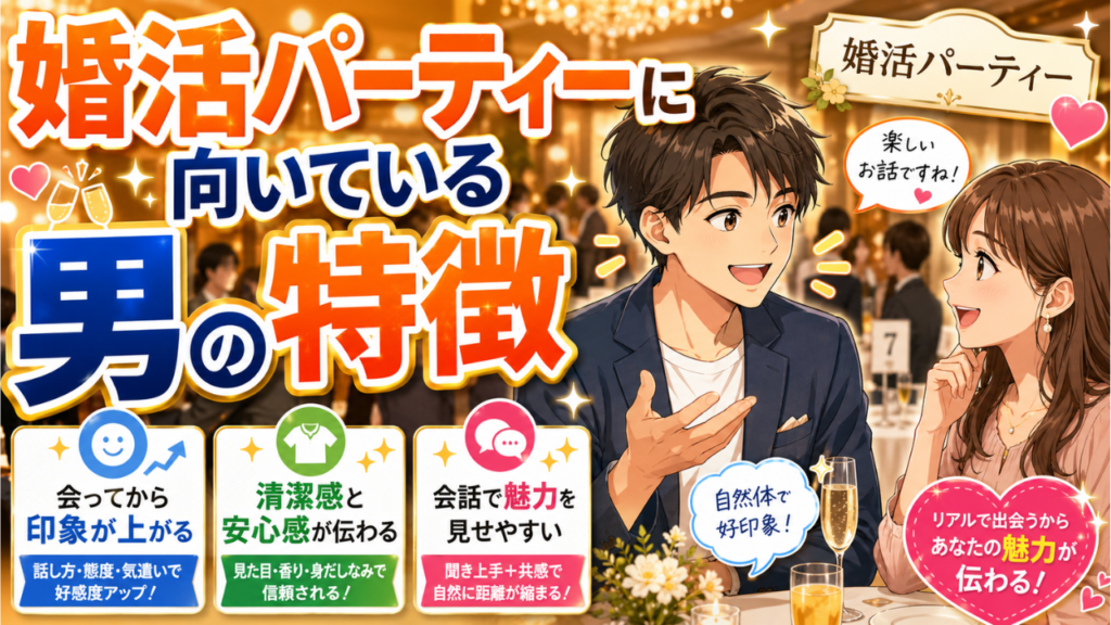 婚活パーティーに向いている男