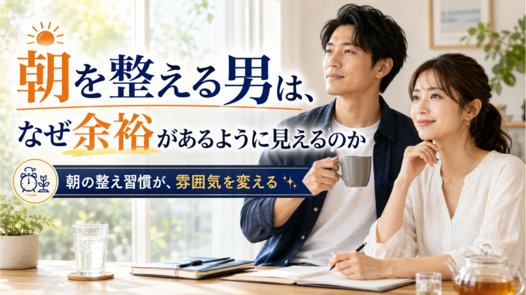 朝を整える男