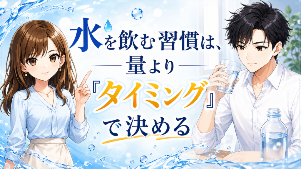 水を飲む習慣は、量より「タイミング」で決める