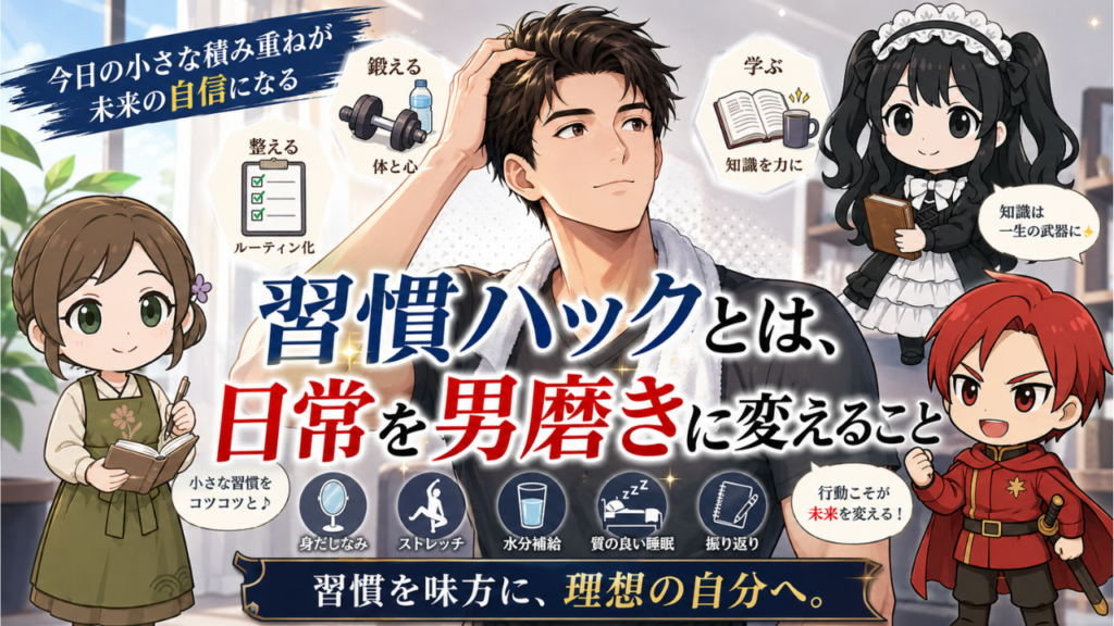 習慣ハックとは、日常を男磨きに変えること
