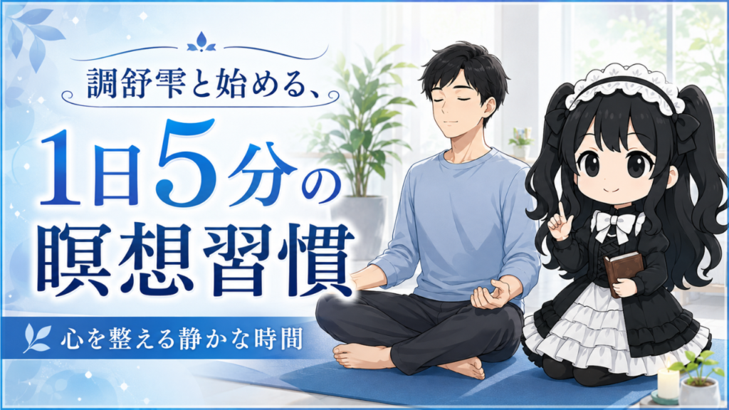 調舒雫と始める、1日5分の瞑想習慣