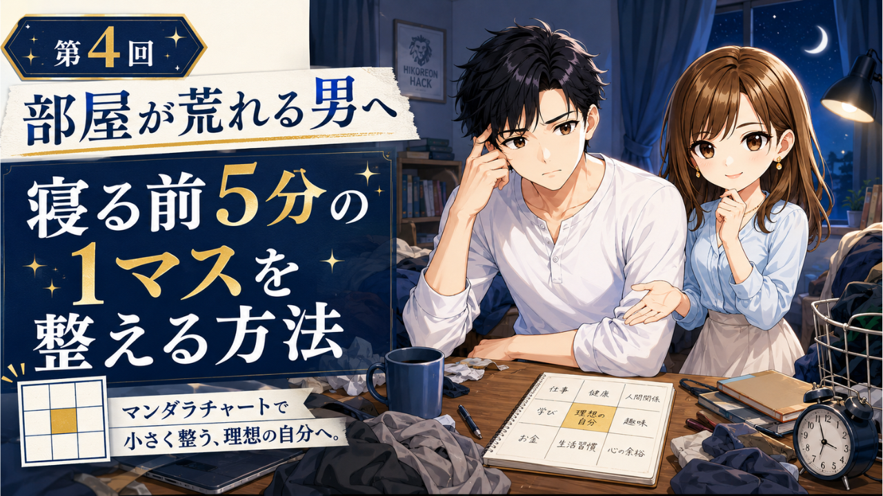 部屋が荒れる男 マンダラチャート