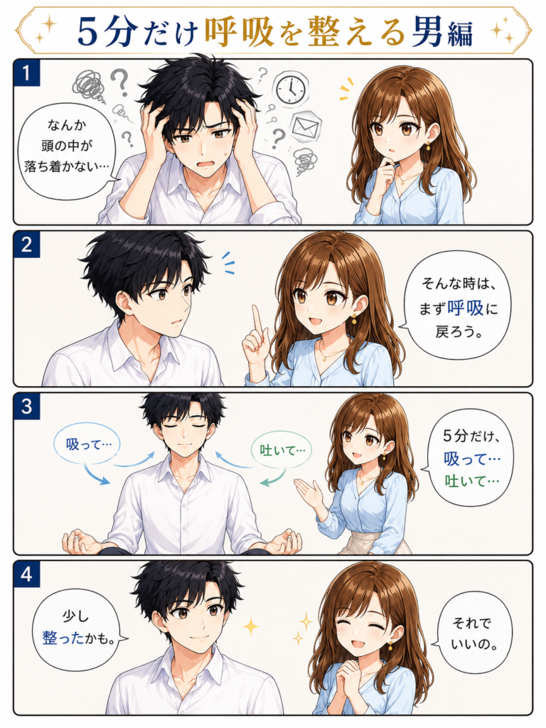 5分だけ呼吸を整える男編