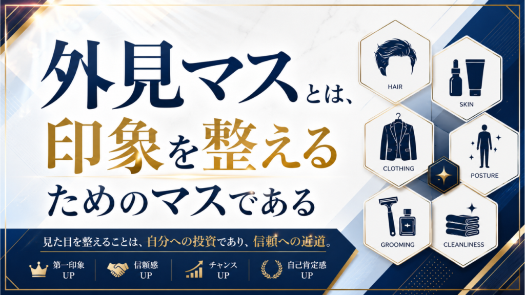 外見マスとは、印象を整えるためのマスである