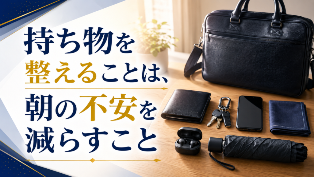 持ち物を整えることは、朝の不安を減らすこと