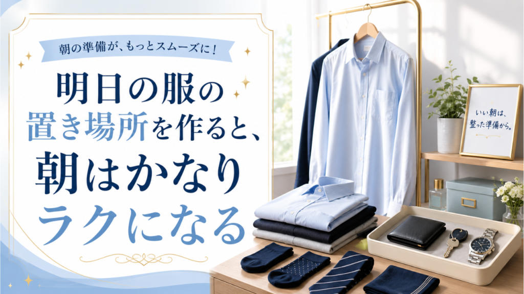 明日の服の置き場所を作ると、朝はかなりラクになる