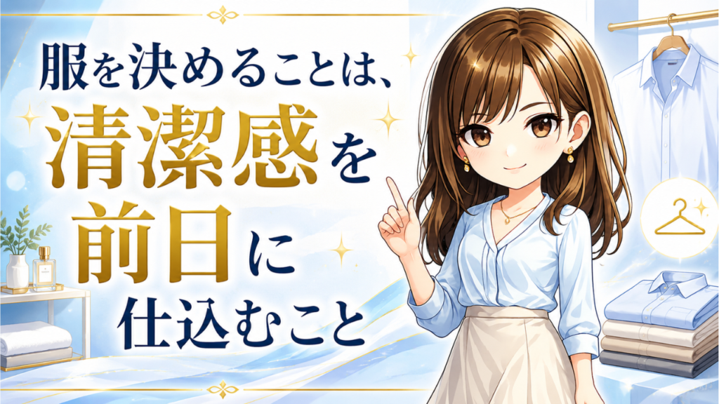 服を決めることは、清潔感を前日に仕込むこと