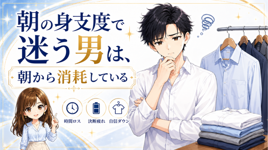 朝の身支度で迷う男は、朝から消耗している