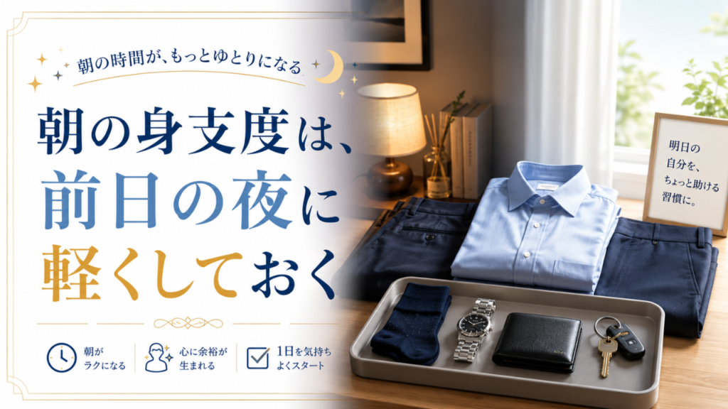 朝の身支度は、前日の夜に軽くしておく
