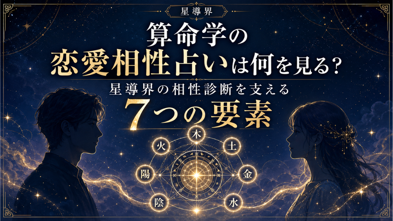 算命学の恋愛相性占いは何を見る？ 星導界の相性診断を支える7つの要素