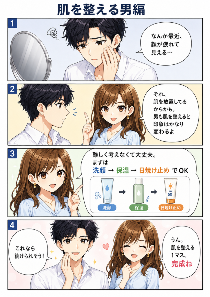 肌を整える男編
