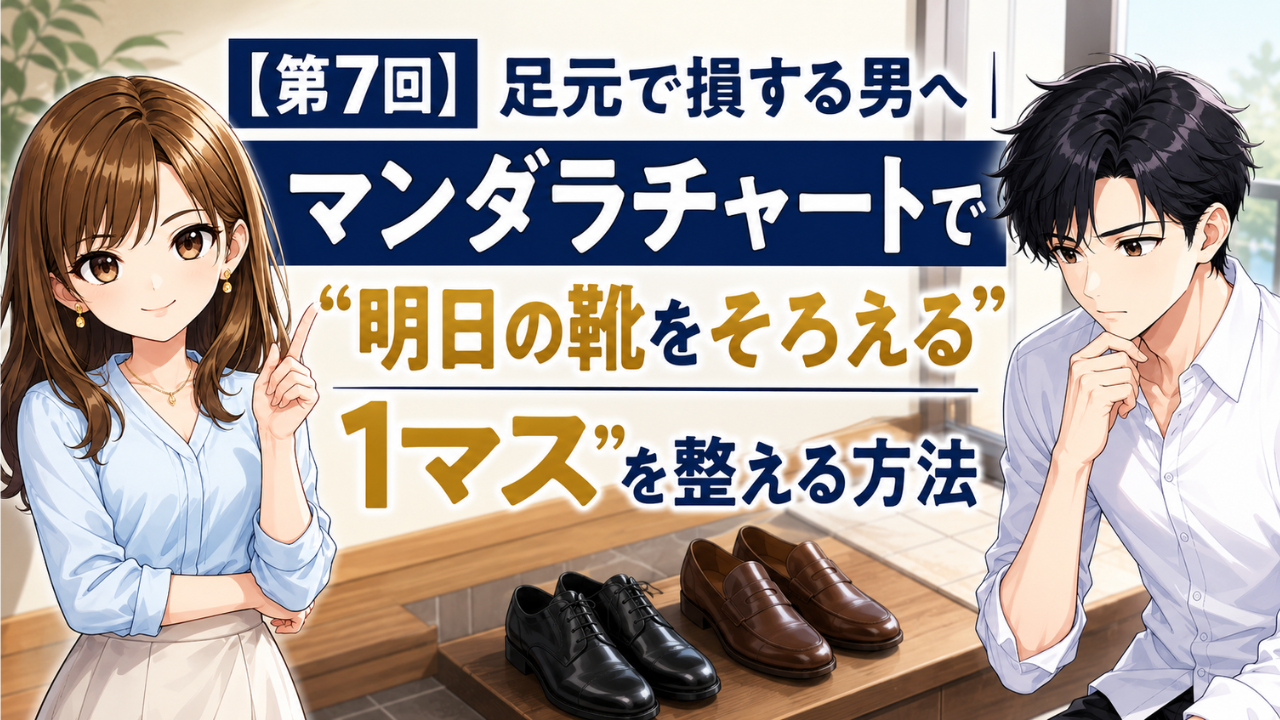 足元で損する男 マンダラチャート