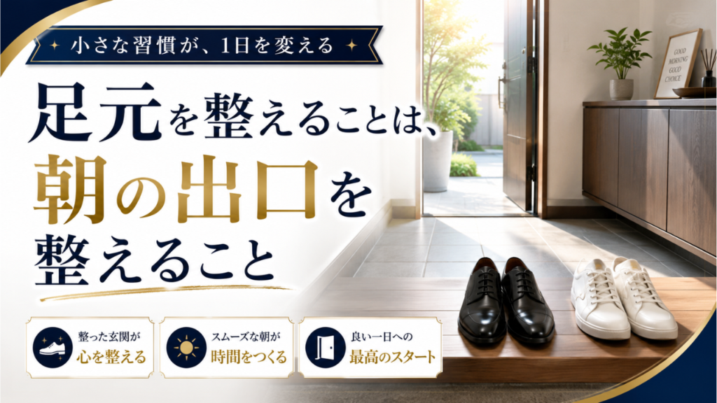 足元を整えることは、朝の出口を整えること