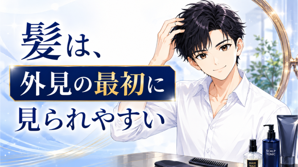 髪は、外見の最初に見られやすい
