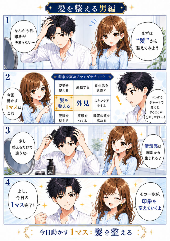 髪と整える男編