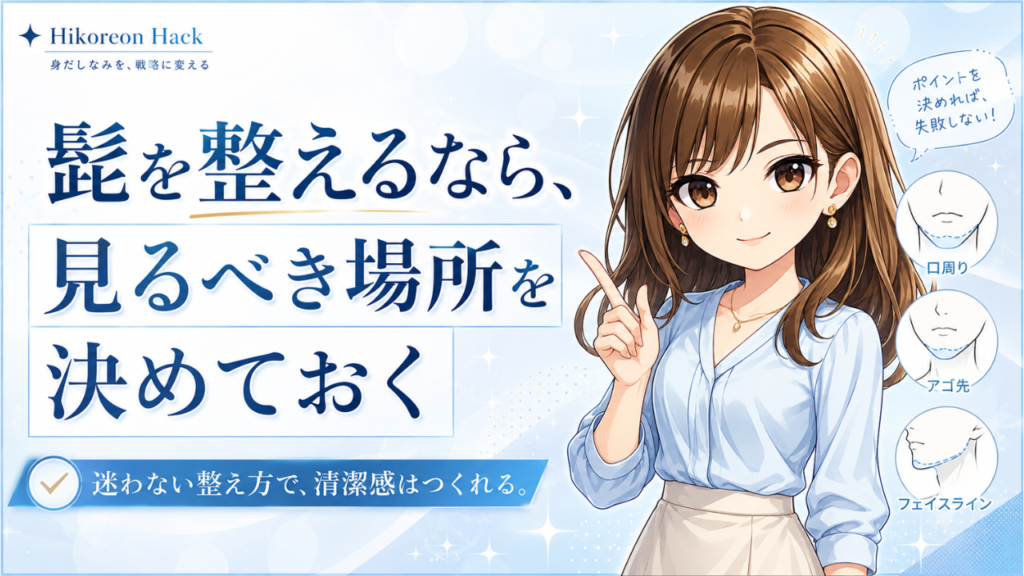 髭を整えるなら、見るべき場所を決めておく